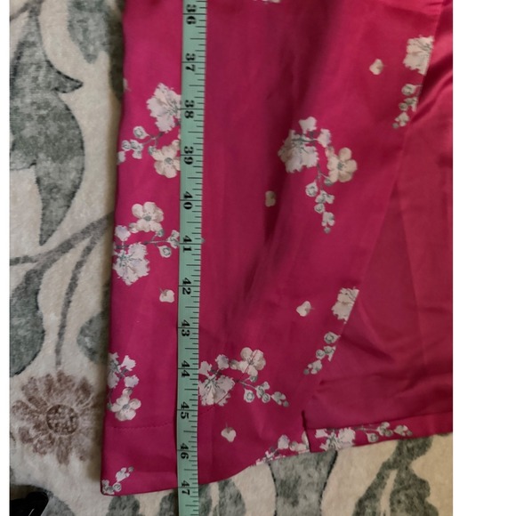 Bardot Amika Pink Floral Satin Bustier Midi Dress Wedding Guest Revolve NWT - 8 - Picture 14 of 15